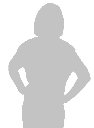 Dummy-Bild Silhouette Frau in hellem Grau